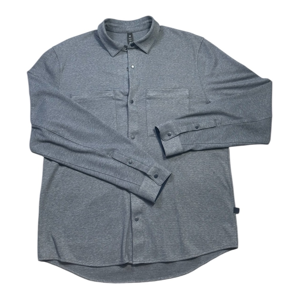 Lululemon Men’s Slate Blue Button-Up Shirt, Size Large, Excellent Condition